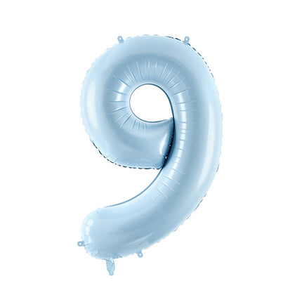 Palloncino figura 9 anni azzurro vuoto 72 cm