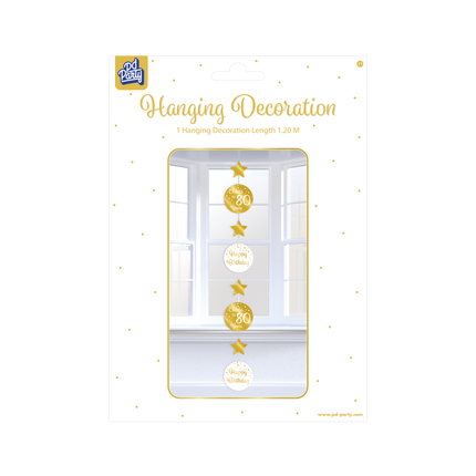 Decorazione da appendere 80 anni Oro Bianco 20,5 cm