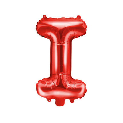 Palloncino in foil Lettera I Rosso Vuoto 35cm