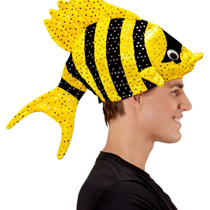 Cappello da pesce giallo