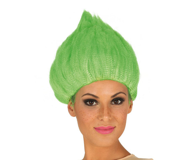 Parrucca Troll Verde