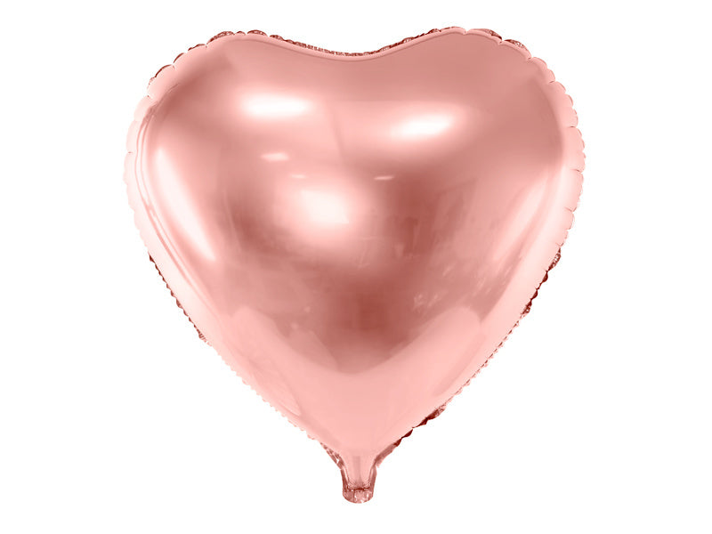 Palloncino ad elio Cuore Oro Rosa Vuoto 45 cm
