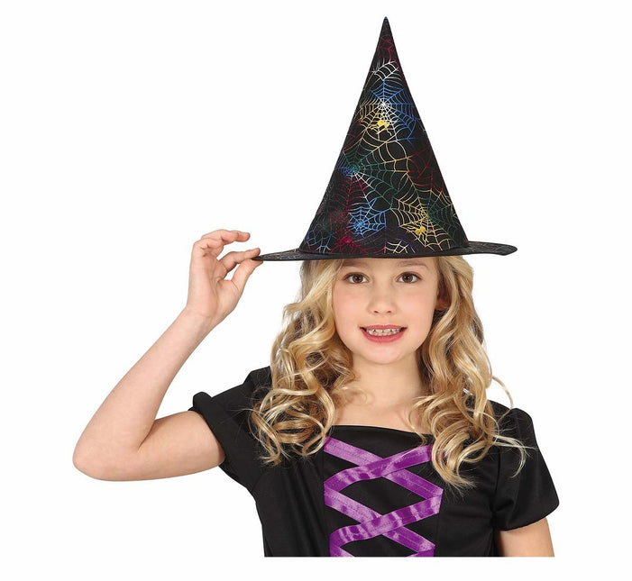 Cappello da strega di Halloween con ragni bambino