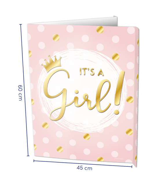 Cartello per finestra It's a Girl! 60 cm