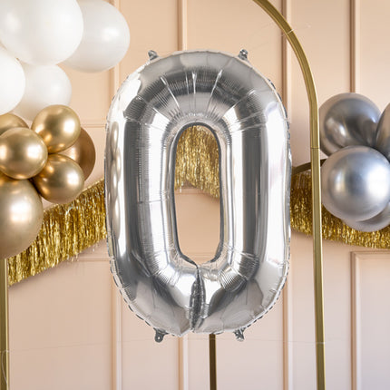 Palloncino 0 Year Figure Argento Vuoto 72cm