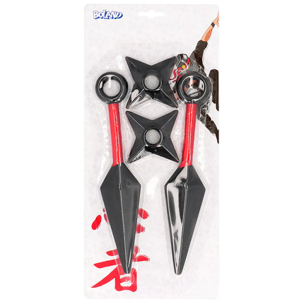 Set di armi finte Ninja Ragazzo 4 pezzi