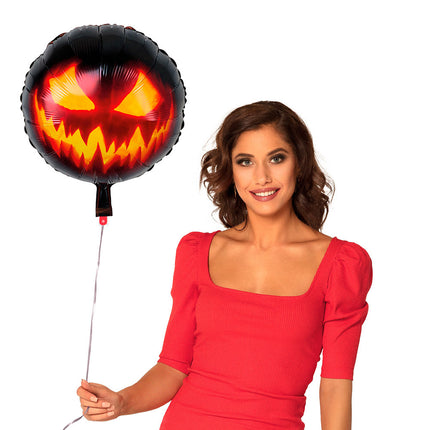 Palloncino a elio di Halloween Creepy Pumpkin vuoto 45 cm
