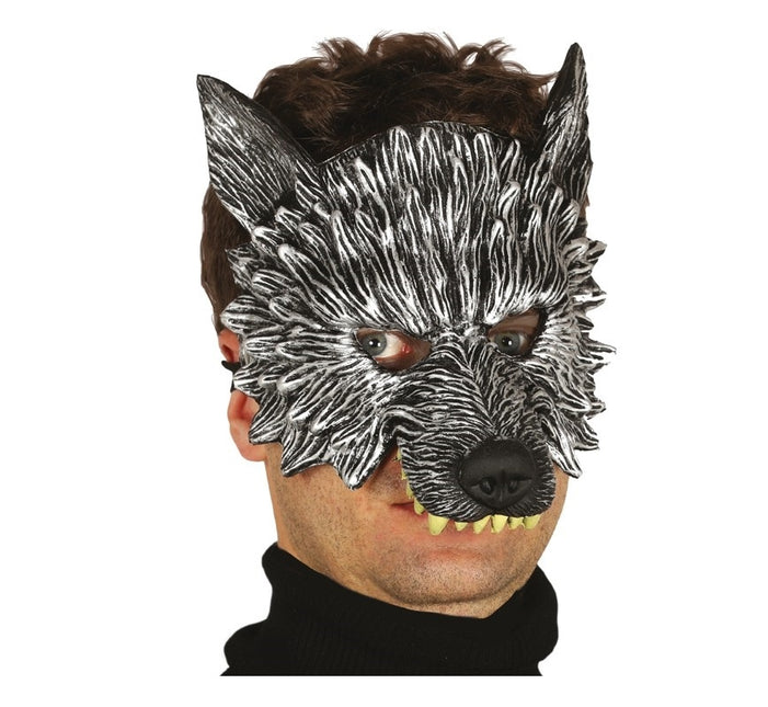 Mezza maschera da lupo per Halloween