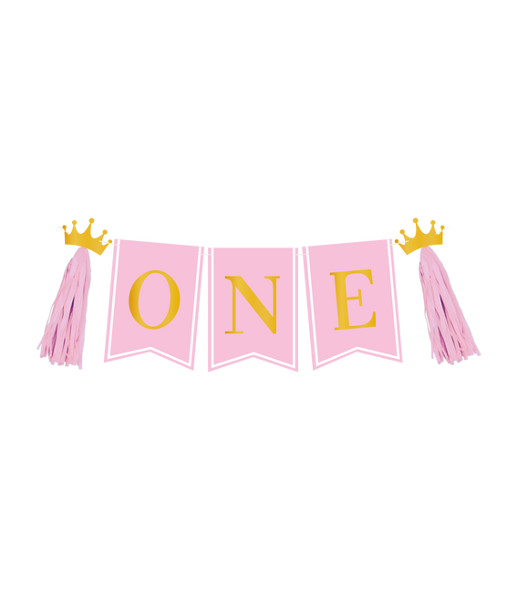 Pacchetto decorazione 1 anno Seggiolone Rosa