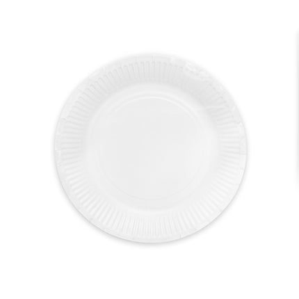Piatti bianchi di carta 23cm 8pz