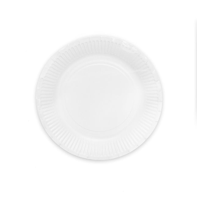 Piatti bianchi di carta 23cm 8pz
