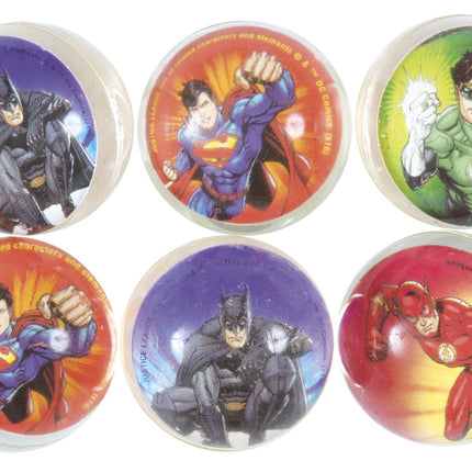 Palline rimbalzanti Justice League 3 cm 6 pezzi