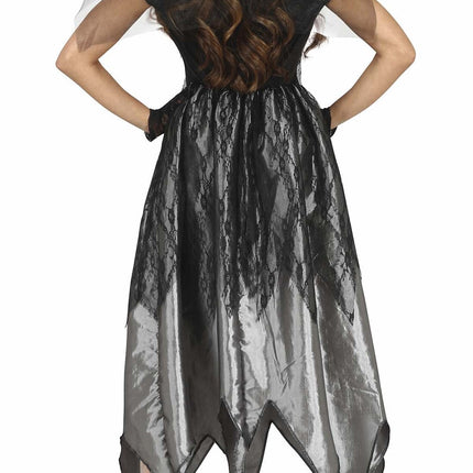 Costume Halloween Sposa Fantasma Donna Nero