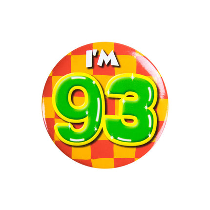 Ho 93 anni Pulsante 93 anni 5,5 cm