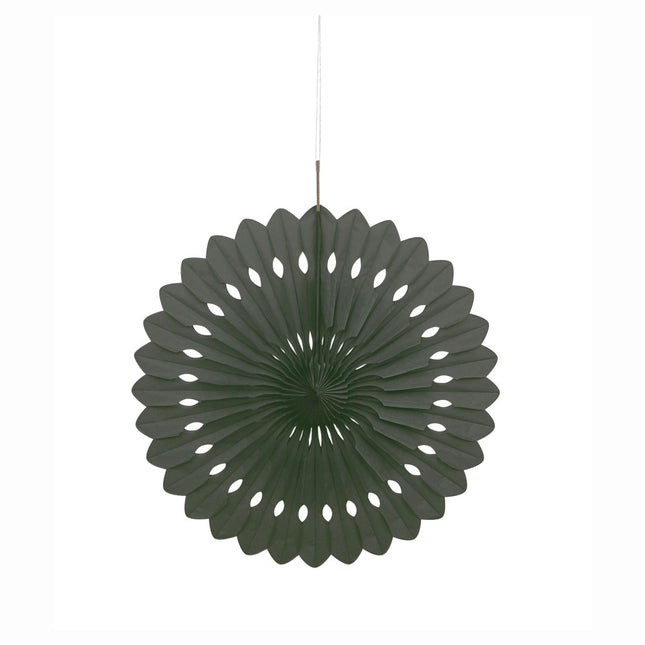 Ventaglio di carta nero 40 cm