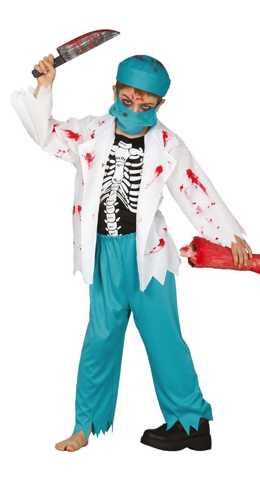 Costume di Halloween da dottore bambino zombie Partywinkel