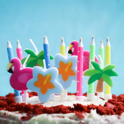 Candele di compleanno non gonfiabili 6cm 10pz