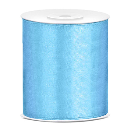 Nastro di raso azzurro 100mm 25m
