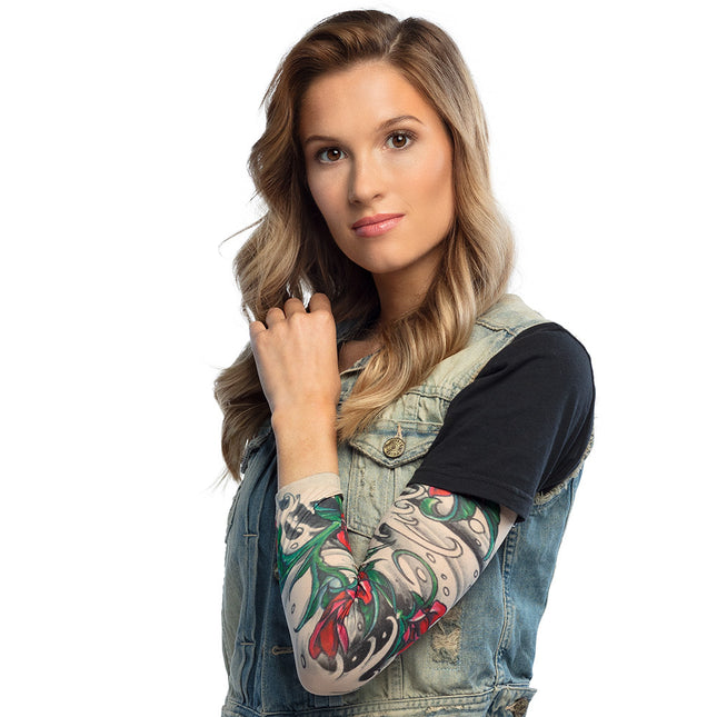 Tatuaggio manica di rose