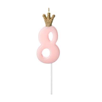 Candela 8 anni rosa chiaro 9,5 cm