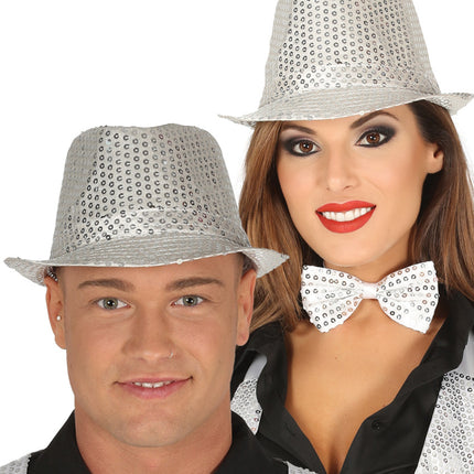 Cappello Paillettes Argento