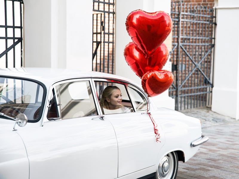 Palloncino ad elio Cuore Rosso Vuoto 61cm