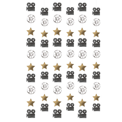 Decorazione da appendere Hollywood 2,1 m 6 pezzi