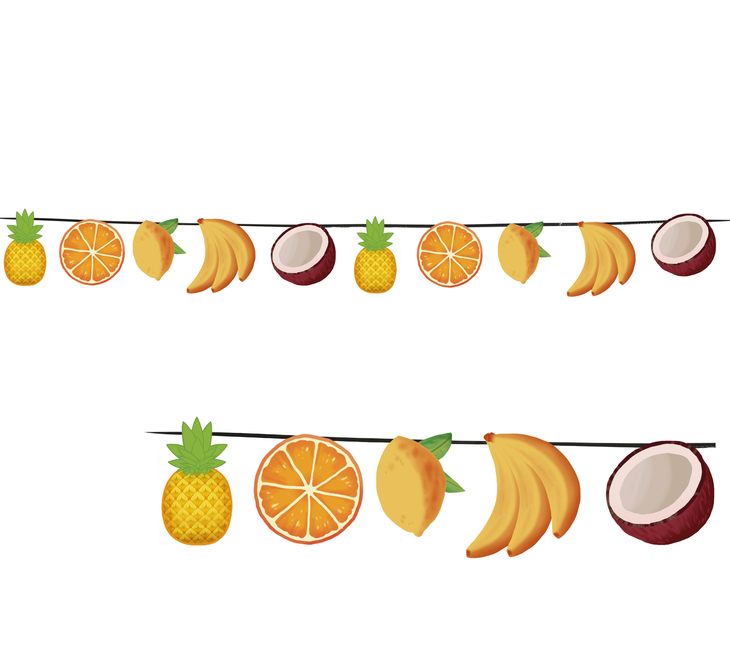 Ghirlanda di frutta esotica 3m