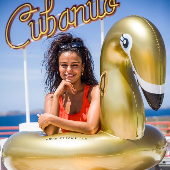 Cestino da bagno Swan Gold 95 cm