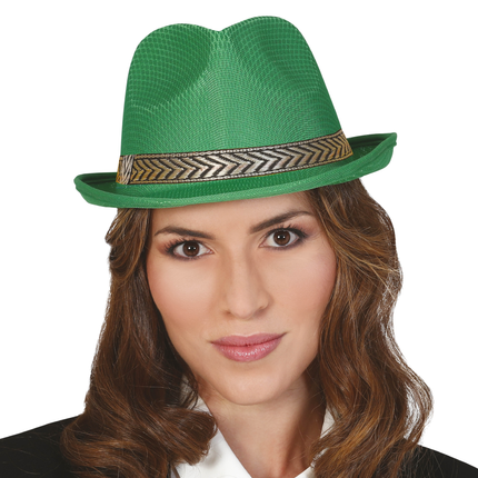 Cappello verde da gangster