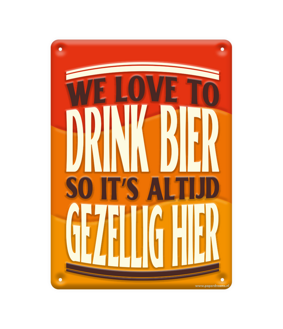 Piastra di metallo Amiamo bere birra