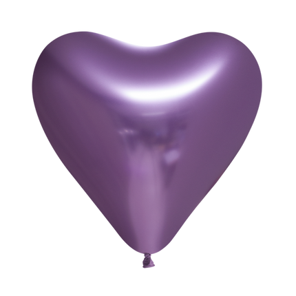 Palloncini a cuore viola 30cm 6pz