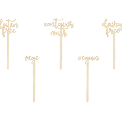Cake toppers Ingredienti 16cm 5pz