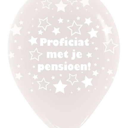 Palloncini Pensionamento Crystal Clear 30cm 25pz