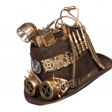 Cappello Steampunk con lampada Mine