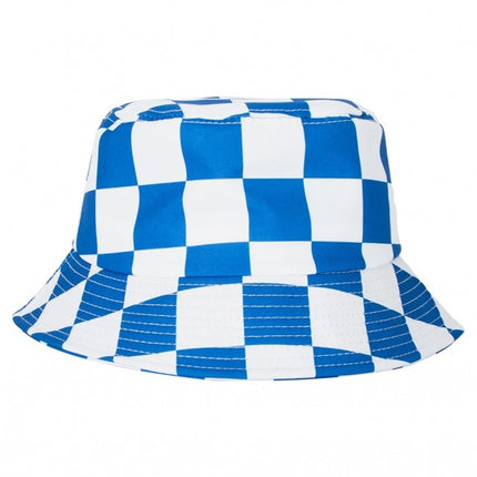 Cappello da pescatore blu/bianco a blocchi