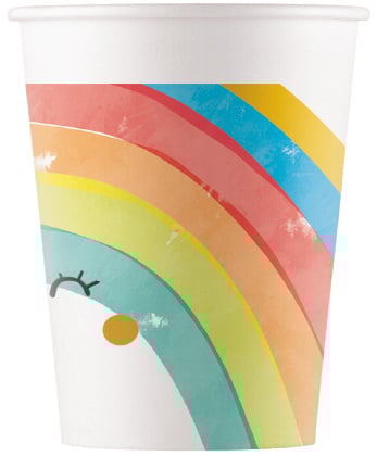 Tazze arcobaleno 200ml 8pz