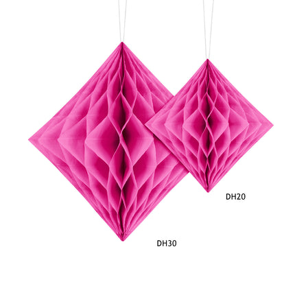 Quadrato a nido d'ape diamante fucsia 30 cm