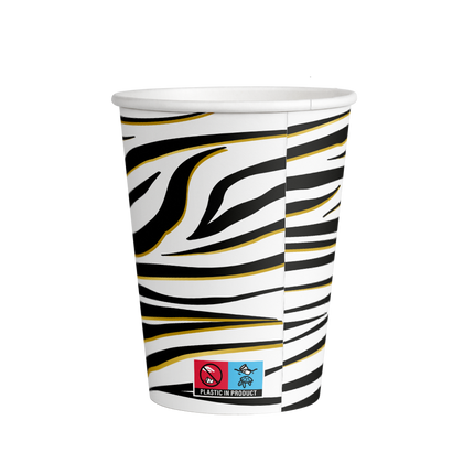Tazze Zebra 9cm 8pz