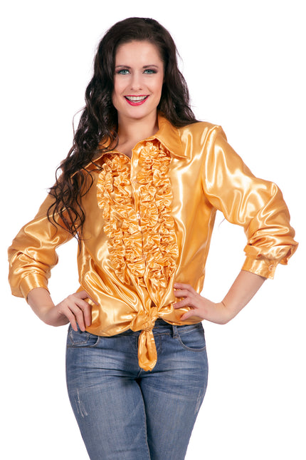Camicetta Disco Ruffles Oro