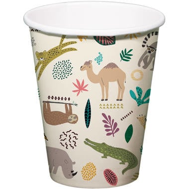 Bicchieri di carta Zoo Animals 250ml 6pz