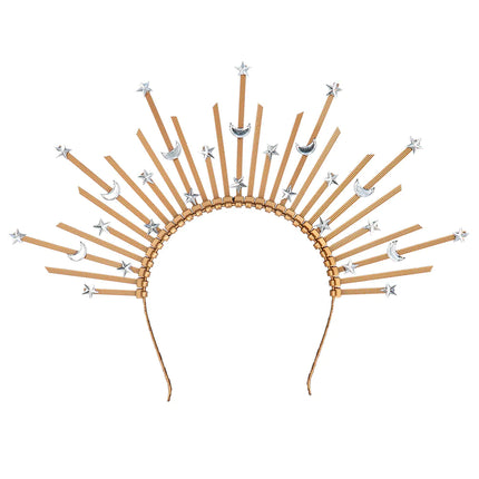 Cerchietto per capelli in oro e argento Apollo