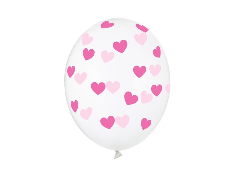 Palloncini trasparenti Cuori rosa