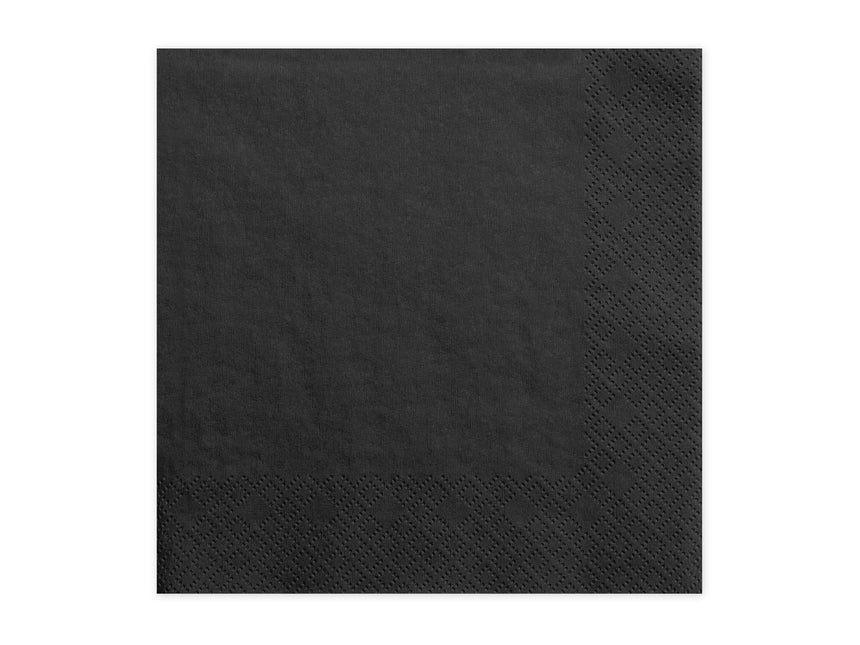 Tovaglioli neri 33cm 20pz