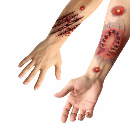 Tatuaggi finti di Halloween Ferite