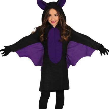 Costume di Halloween da pipistrello ragazza viola