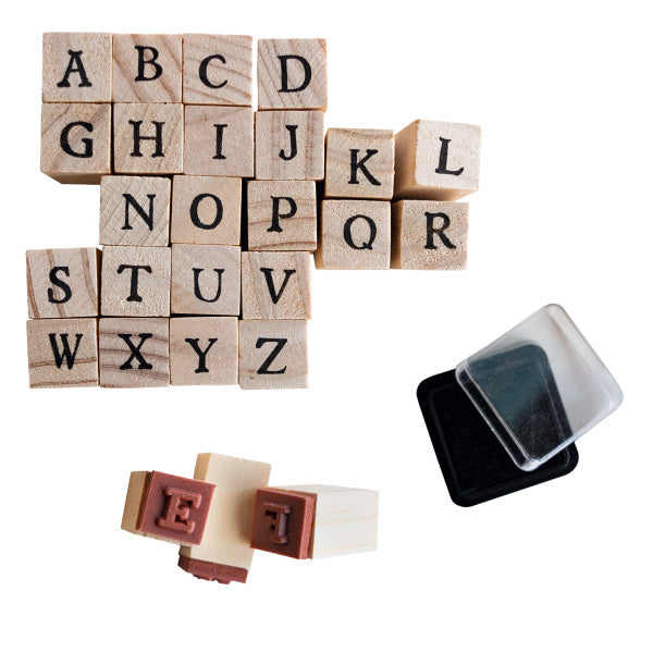 Set di timbri Back To School Lettere dalla A alla Z 27 pezzi