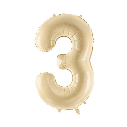 Palloncino Figura 3 Anni Beige Vuoto 72cm