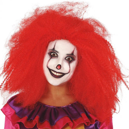 Parrucca da clown afro rossa
