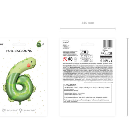 Palloncino ad elio 6 anni Tartaruga vuoto 86 cm